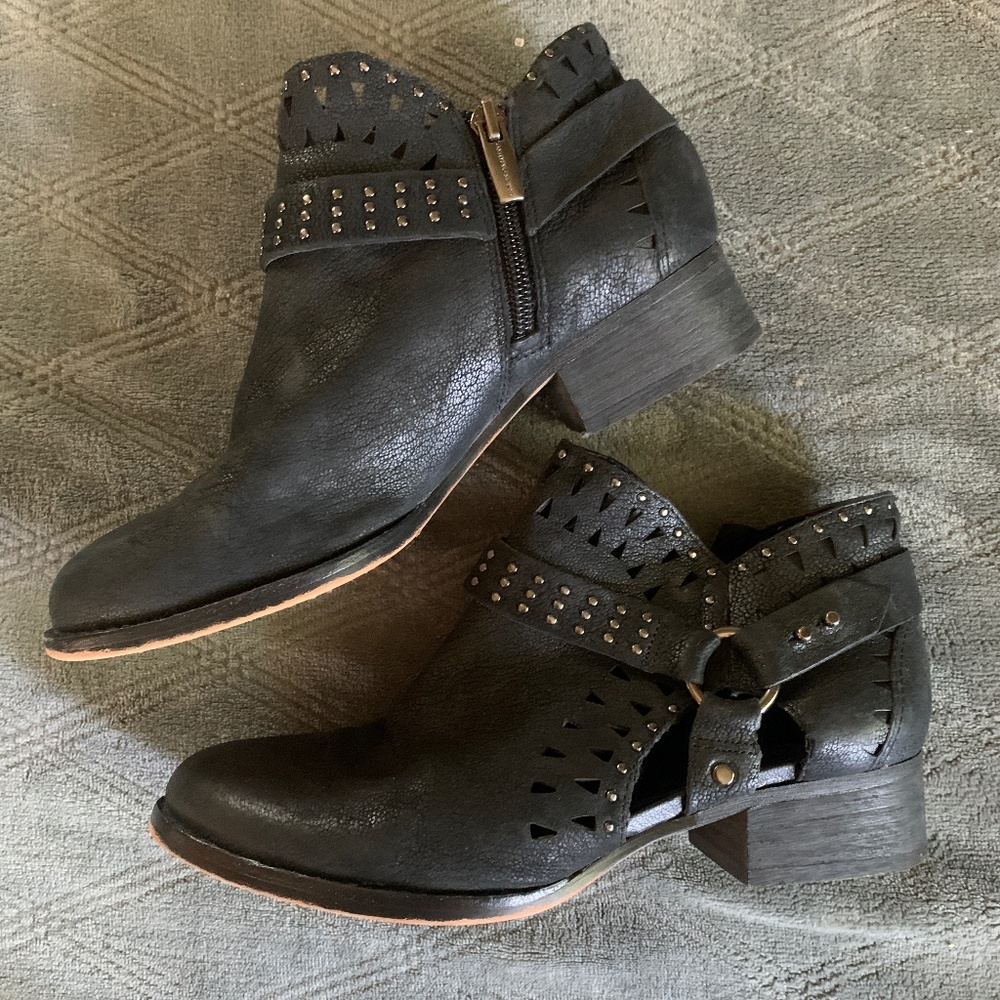 Vince camuto  booties with silver stud detail real leather